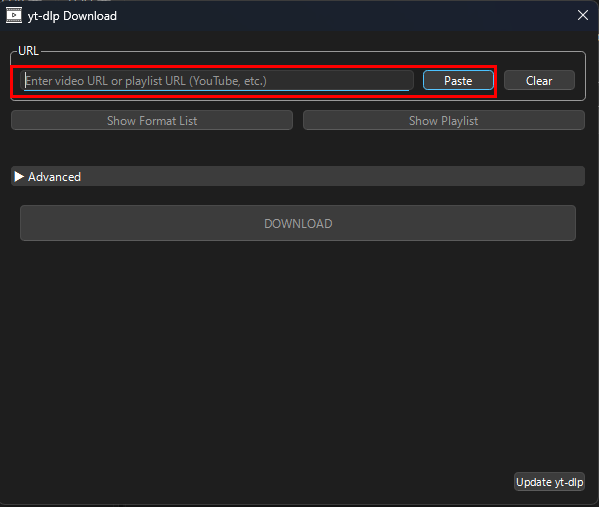 ダウンロードダイアログ