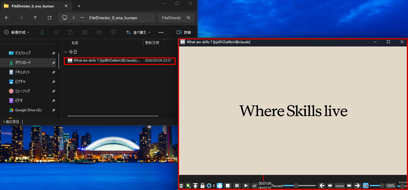 ダブルクリックで開いた状態